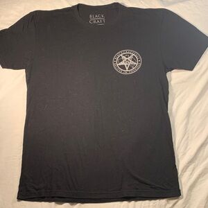 BlackCraft Men's Black Graphic Short Sleeve Tee